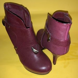 Wine Colored Bootie